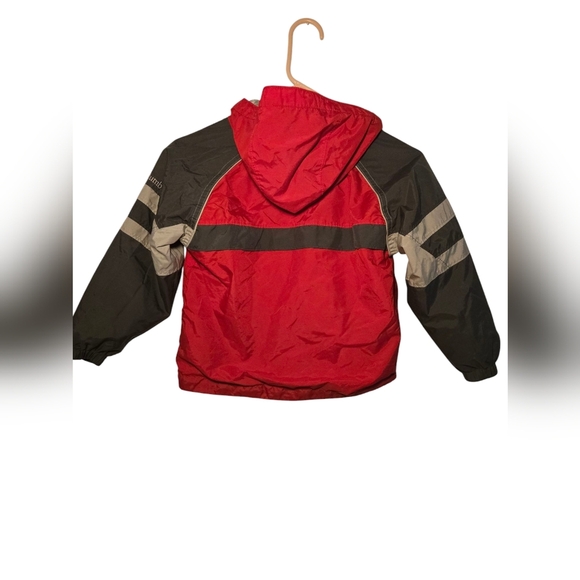 COLUMBIA Rain Wind Breaker Lightweight Jacket Kids Size 6/7 Red Zipper - Picture 2 of 6